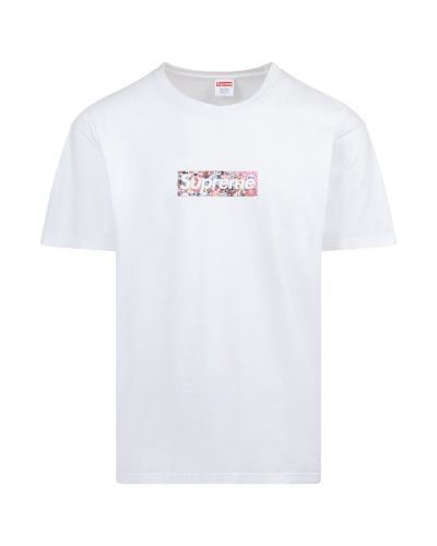 Supreme Takashi Murakami "COVID-19 Relief Fund" box logo white t-shirt