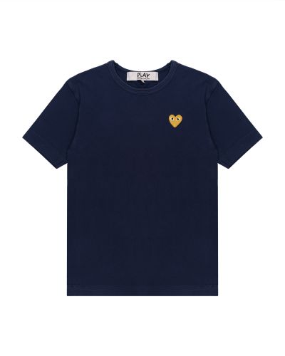 COMME des GARÇONS PLAY gold logo patch t-shirt