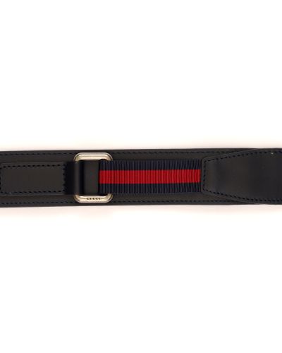 Gucci Stirrup black leather belt