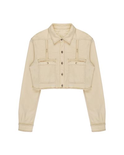 Rick Owens DRKSHDW cropped natural denim jacket
