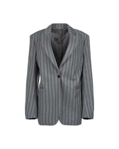 Acne Studios relaxed single-breasted grey blazer jacket