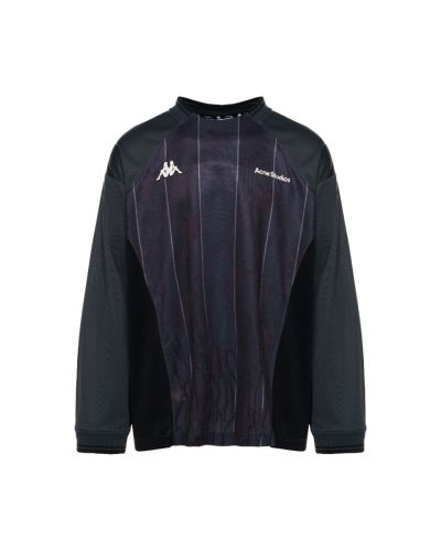 Acne Studios x Kappa football jersey black long sleeve t-shirt