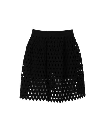 Alaia diamond laser cut mini skirt