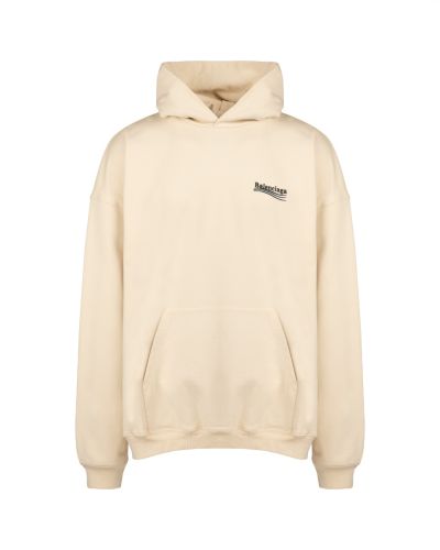 Balenciaga Political Campaign logo oversized cream hoodie