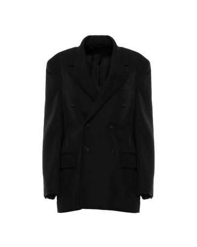 Balenciaga Unifit destroyed double-breasted blazer jacket