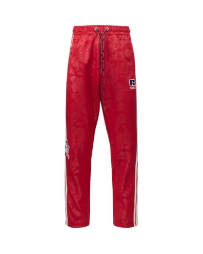Bape x Russel spellout logo track pants