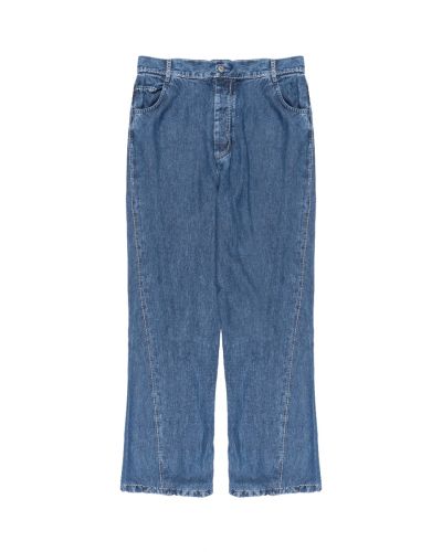 Bottega Veneta contrast-stitching fluid denim pants