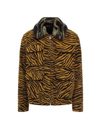 Bottega Veneta lamb shearing zebra pattern jacket