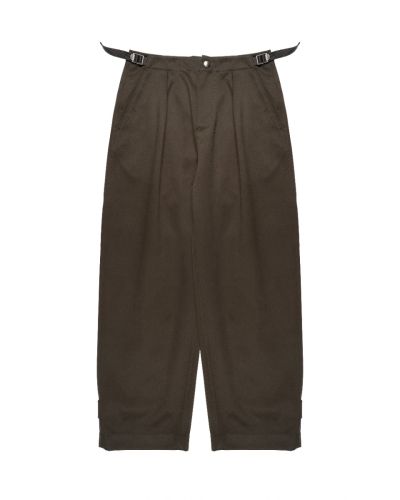 Burberry Prorsum brown snap-button casual pants