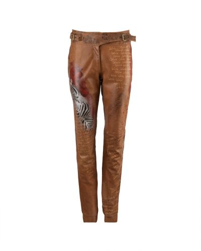 Celine safari printed leather pants