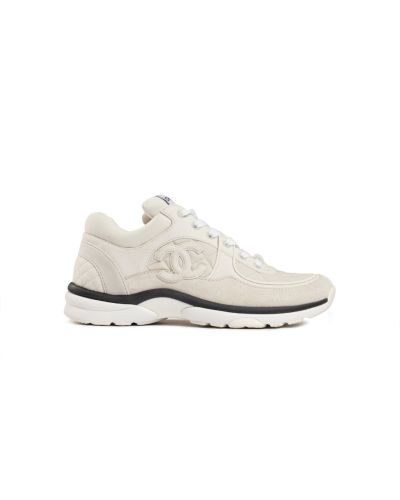 Chanel "CC" logo suede runner sneakers