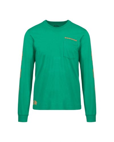 Chrome Hearts Exclusive Horseshoe logo green long sleeve t-shirt