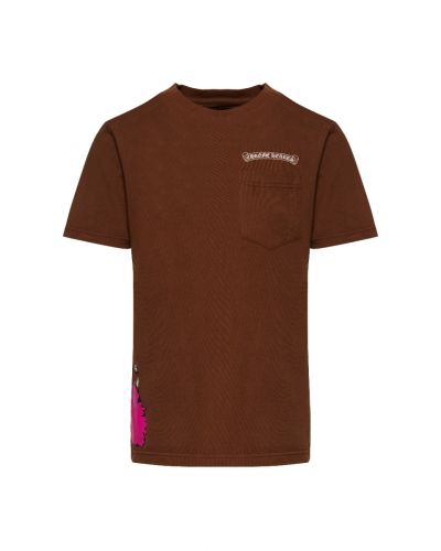 Chrome Hearts x Matty Boy "Structure" brown pocket logo t-shirt