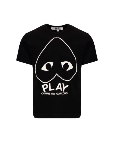 COMME des GARÇONS upside down heart logo black t-shirt