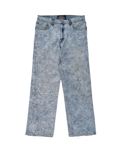 EARTHLING VIP Circus Stitch blue denim pants
