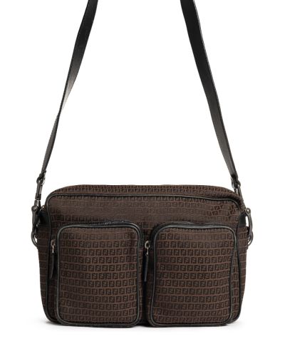 Fendi "FF" monogram Messenger brown crossbody bag