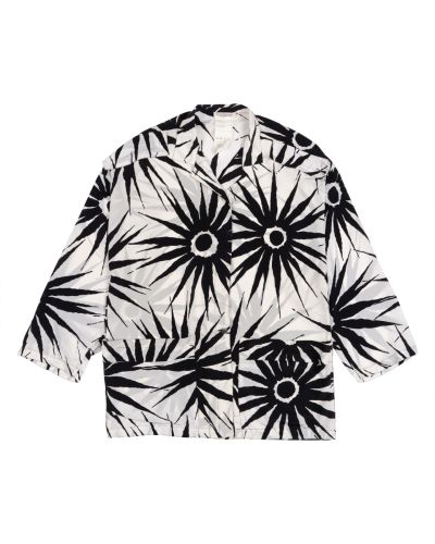 Gianni Versace abstract floral button-up shirt
