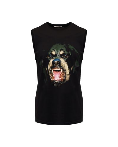 Givenchy Rottweiler printed black tank top