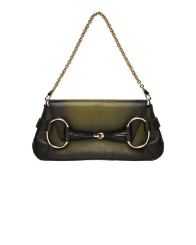Gucci 1955 Horsebit gradient green clutch bag