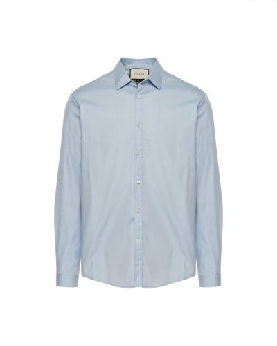 Gucci "Duke" floral printed silk back button-up shirt