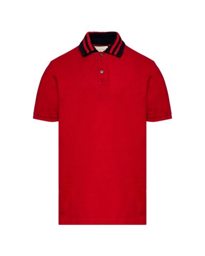 Gucci "Loved" red polo collar t-shirt