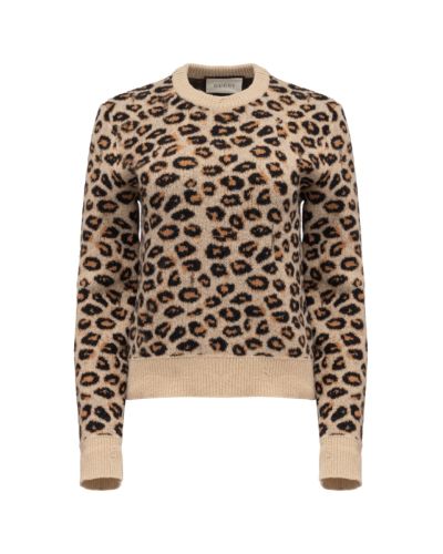 Gucci distressed leopard jacquard sweater