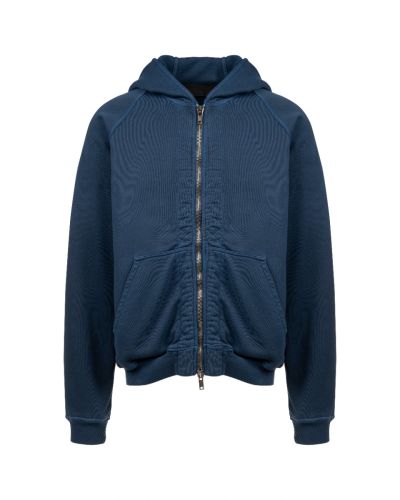 Haider Ackermann Sample Perth Indigo blue zip-up sweatshirt