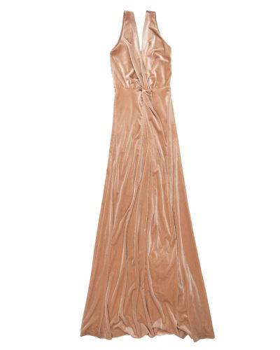 Halston velvet slip evening dress