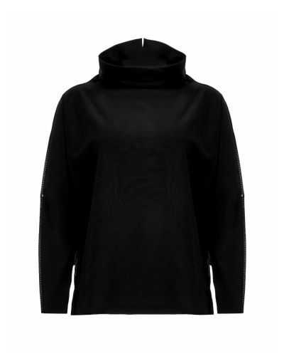 Issey Miyake me loose-neck flat black blouse 