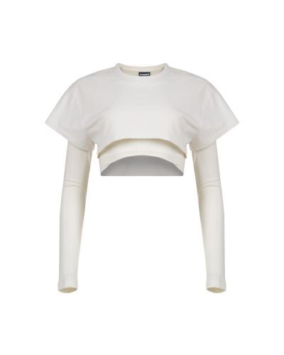 Jacquemus Le Double long sleeve white t-shirt