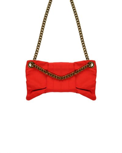 Lanvin Sugar quilted satin chain red shoulder bag