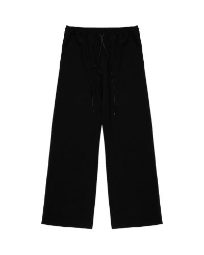Loewe black georgette raw-edge pants