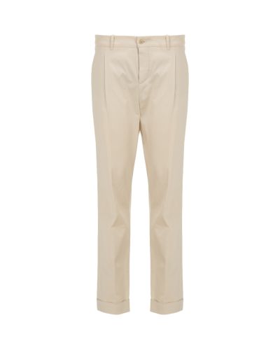 Loro Piana pleated formal off-white pants