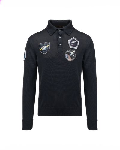 Louis Vuitton "Space Mission" satellite pathes polo neck sweater
