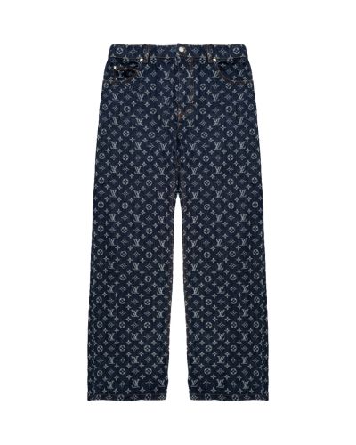 Louis Vuitton Monogram jacquard denim pants