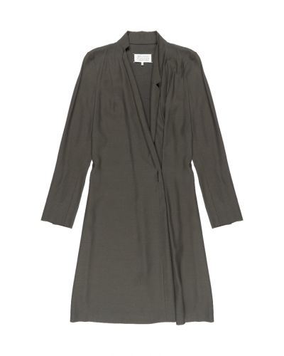 Maison Margiela single-breasted dark olive dress