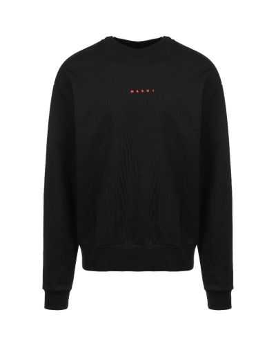 Marni Felpe chest logo black long sleeve t-shirt