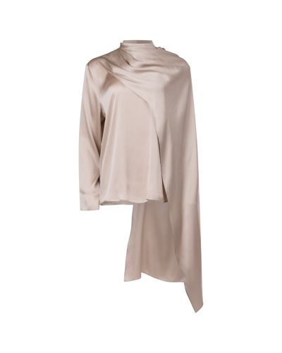 Magda Butrym cape-effect silk blouse