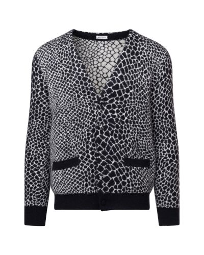 Saint Laurent Leopard pattern cardigan sweater