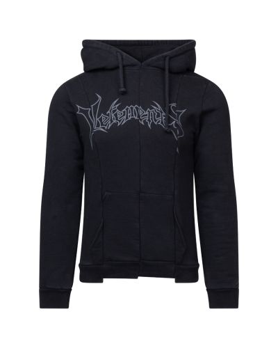 Vetements reconstructed metal-logo hoodie