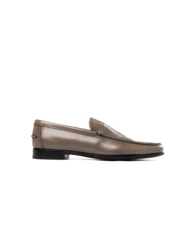 Prada grey leather loafers