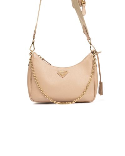 Prada Re Edition 2005 Cameo Beige saffiano leather bag