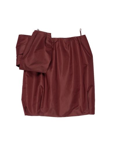 Prada Taffetta bubble burgundy mini skirt