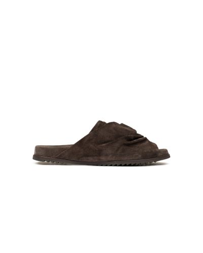 Rick Owens Mobius Granola Dark Dust leather slides