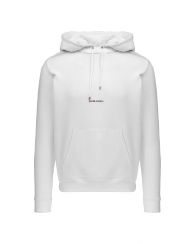 Saint Laurent logo white hoodie