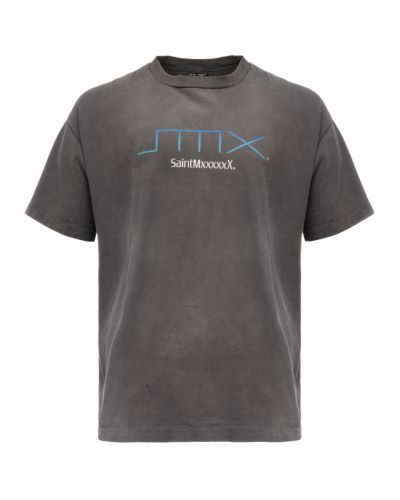 Saint Michael SM6 PlayStation 2 logo washed grey t-shirt