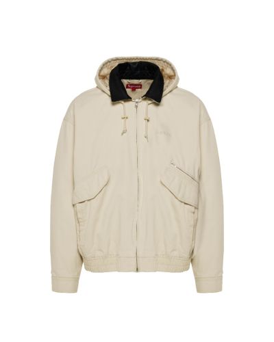 Supreme leather collar utility jacket