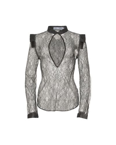 Veronique Branquinho sheer lace deep-neckline blouse