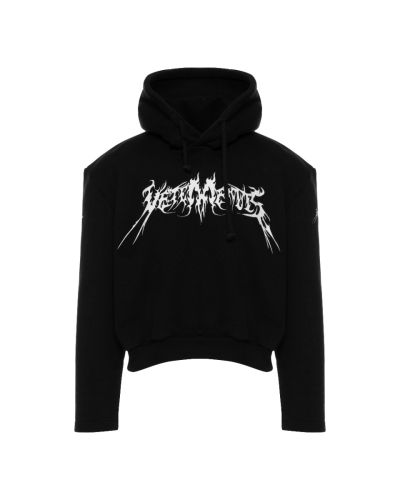 Vetements Total Fucking Darkness padded-shoulders hoodie