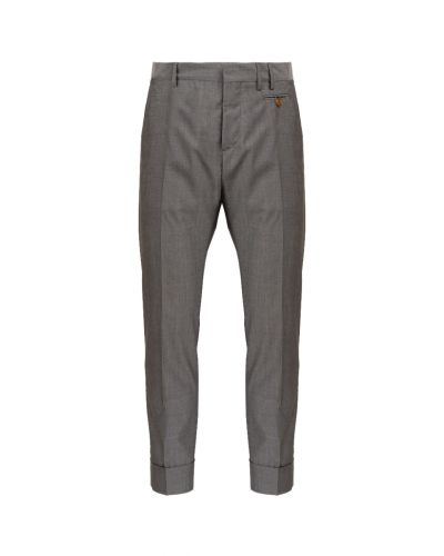 Vivienne Westwood MAN grey drop-crotch laine tailor pants